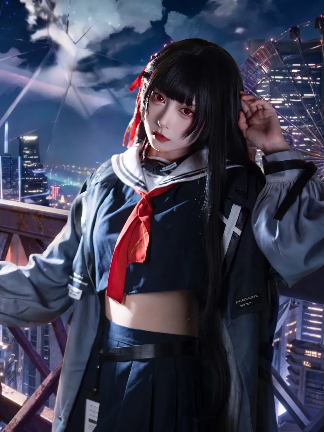 【千咲cos】鸣潮千咲的都市夜景记录 - 第 1 张
