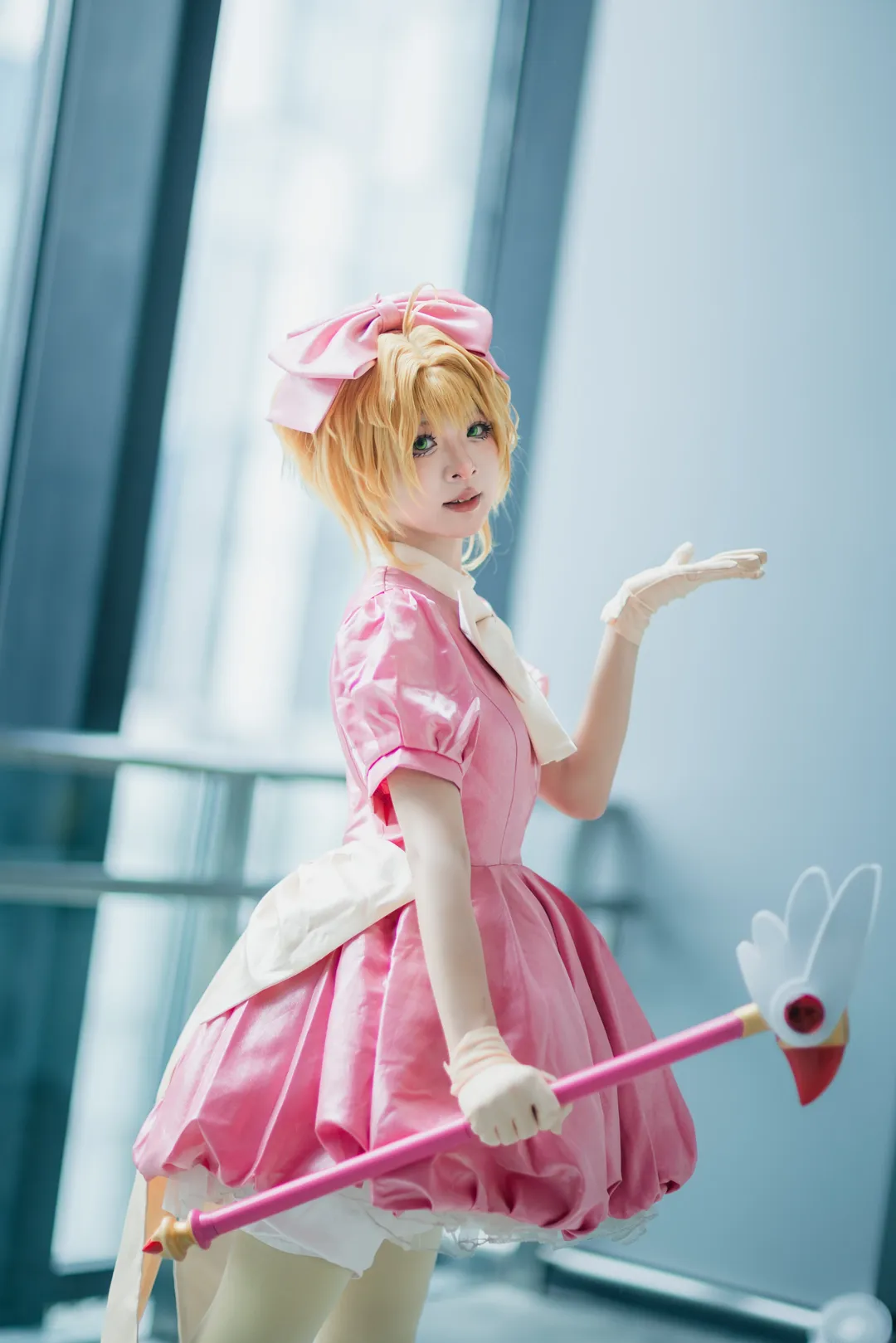 【小樱cos】魔卡少女樱战斗服萤火虫漫展场照 - 第 2 张