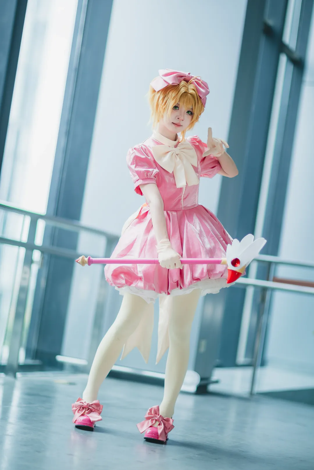 【小樱cos】魔卡少女樱战斗服萤火虫漫展场照 - 第 3 张