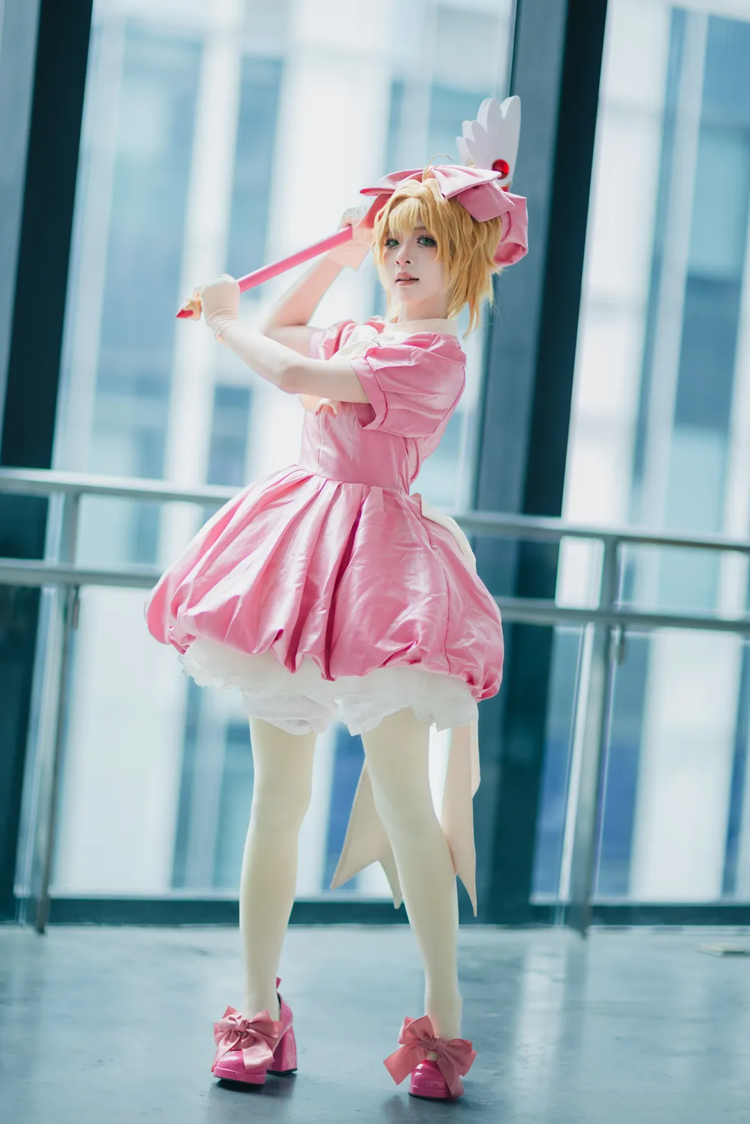 【小樱cos】魔卡少女樱战斗服萤火虫漫展场照 - 第 7 张