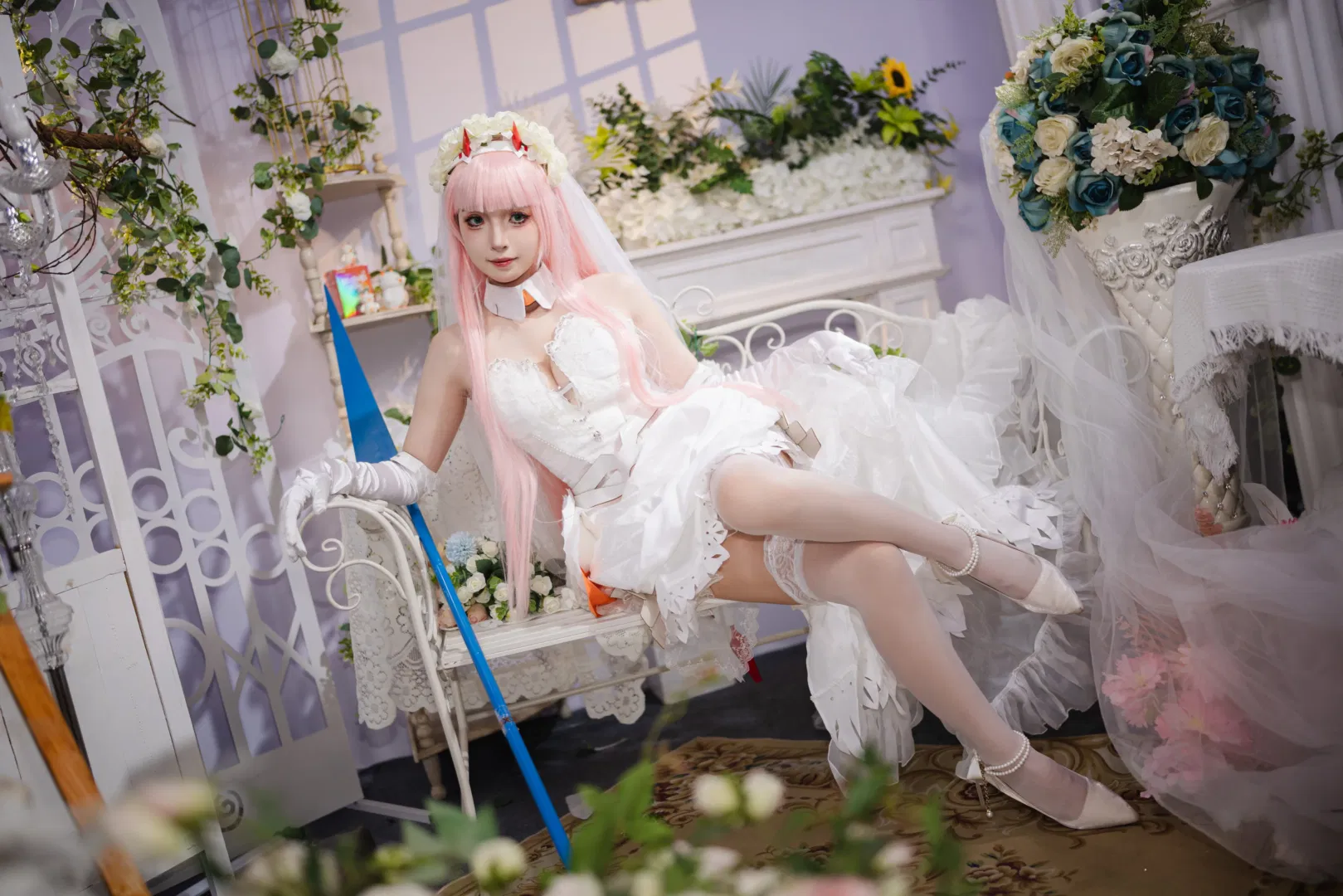 【02cos】萤火虫漫展神牛展台的白色婚纱造型 - 第 10 张