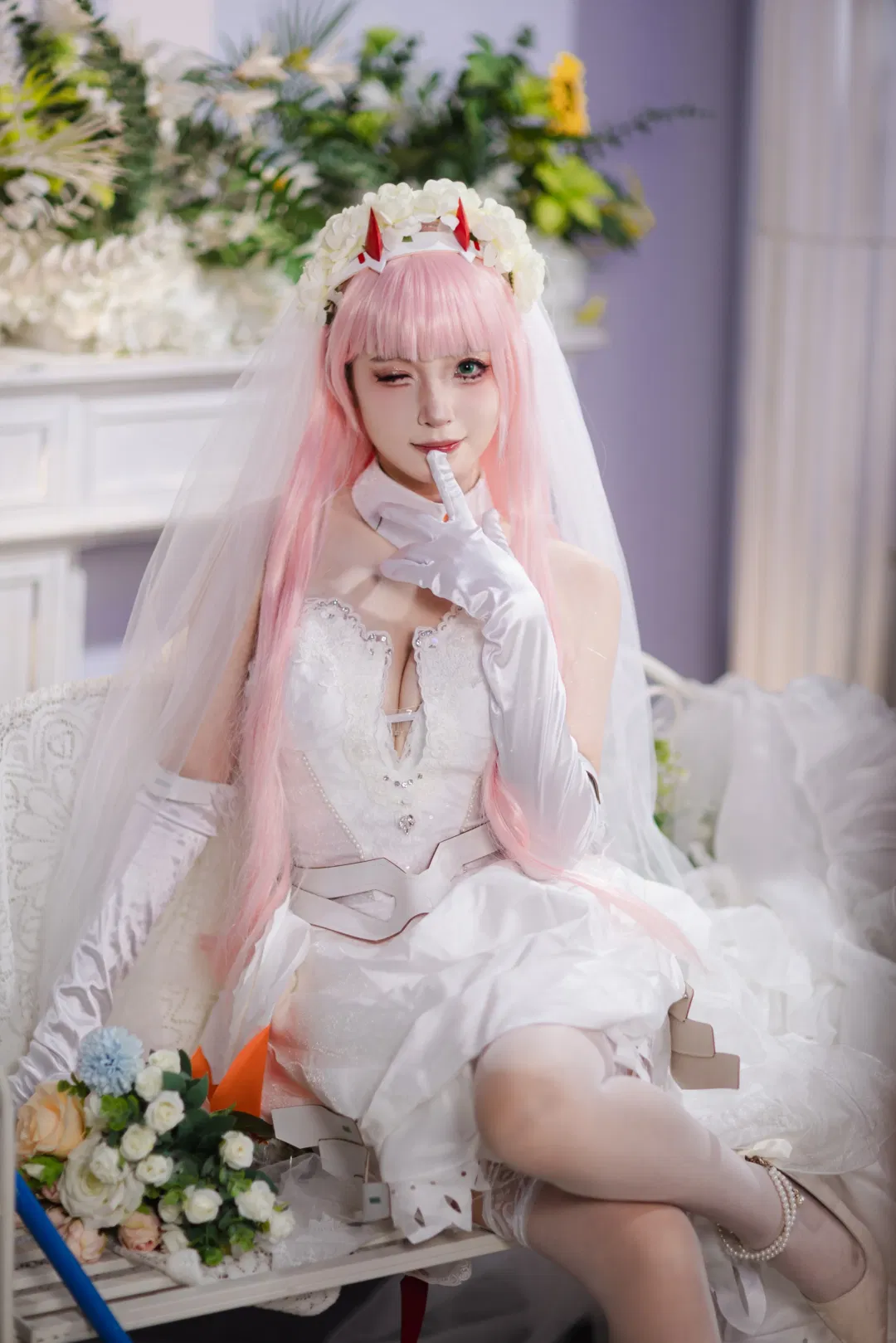 【02cos】萤火虫漫展神牛展台的白色婚纱造型 - 第 2 张