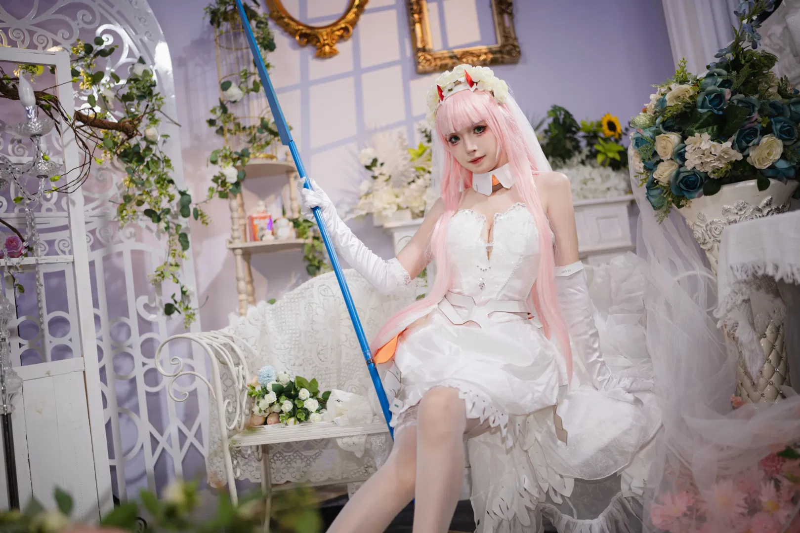 【02cos】萤火虫漫展神牛展台的白色婚纱造型 - 第 6 张