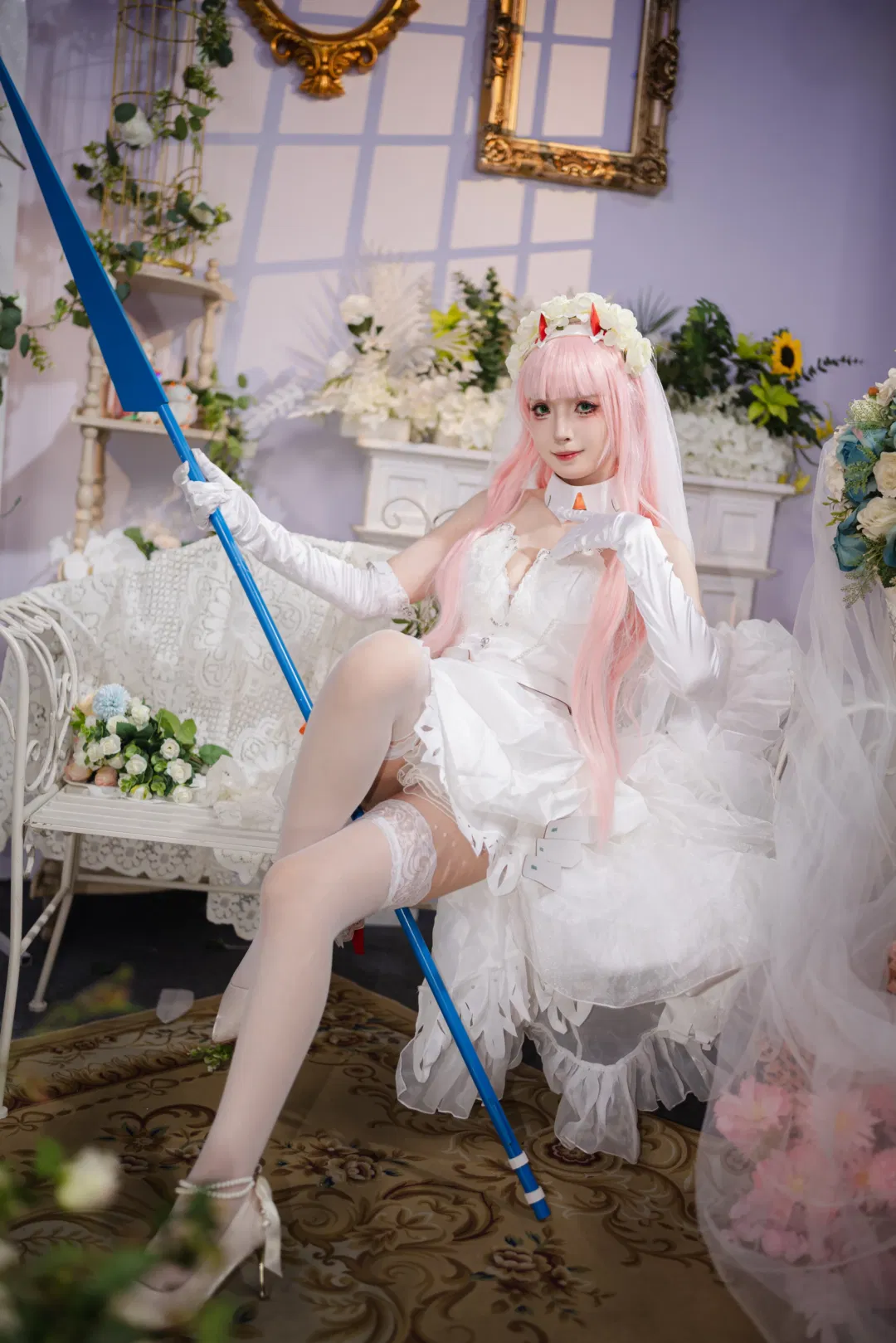 【02cos】萤火虫漫展神牛展台的白色婚纱造型 - 第 7 张