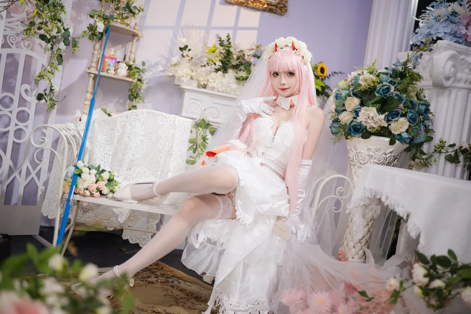 【02cos】萤火虫漫展神牛展台的白色婚纱造型 - 第 8 张