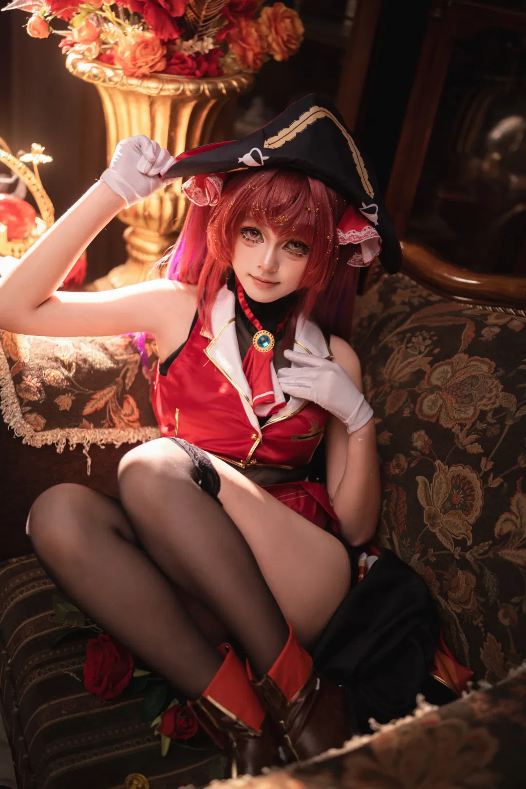【寶鐘瑪琳cos】Vtuber船长打开神秘宝箱的复古书房正片 - 第 3 张