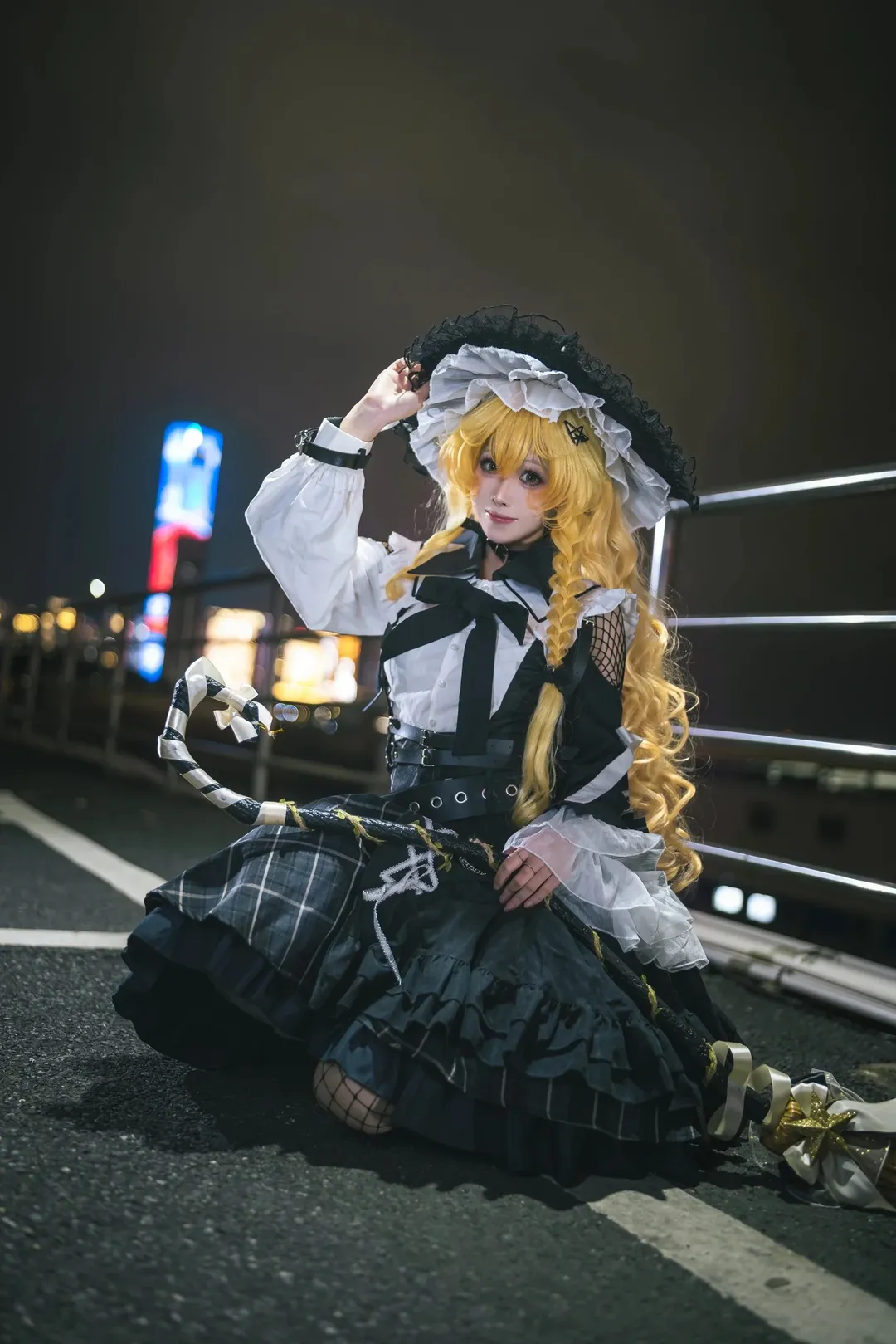 【魔理沙cos】东方project夜色下的魔法使 - 第 1 张