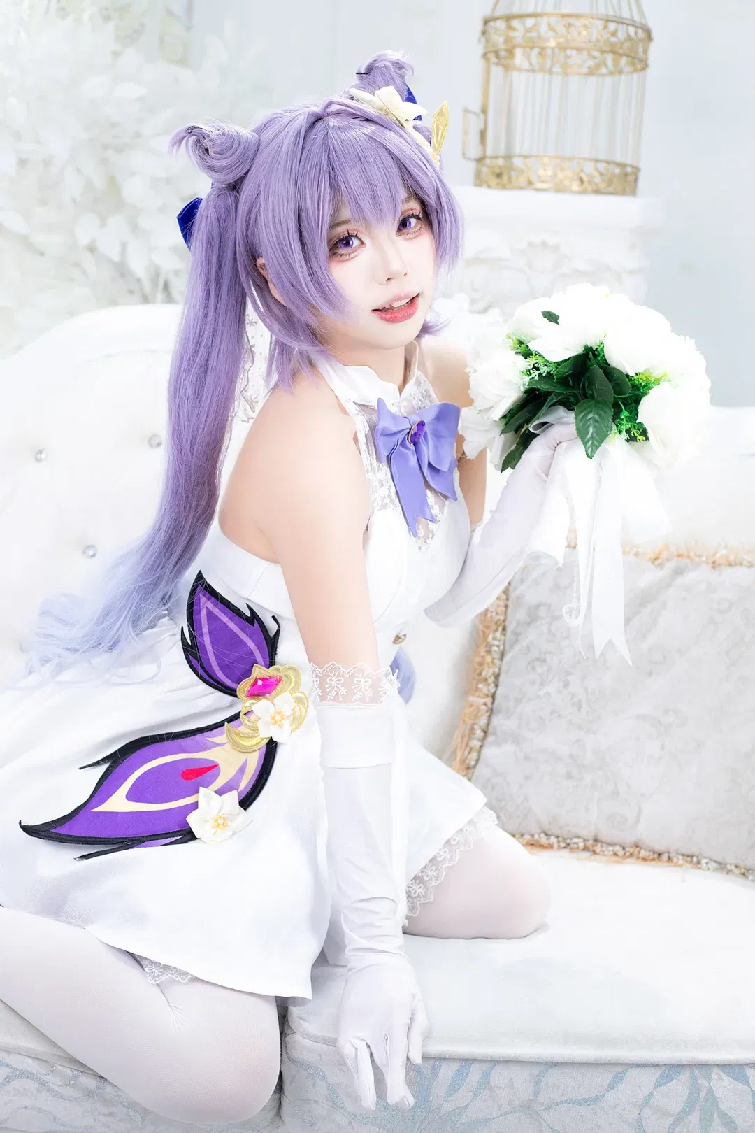 【刻晴cos】原神玉衡星的純白花嫁衍生嘗試 - 第 1 張