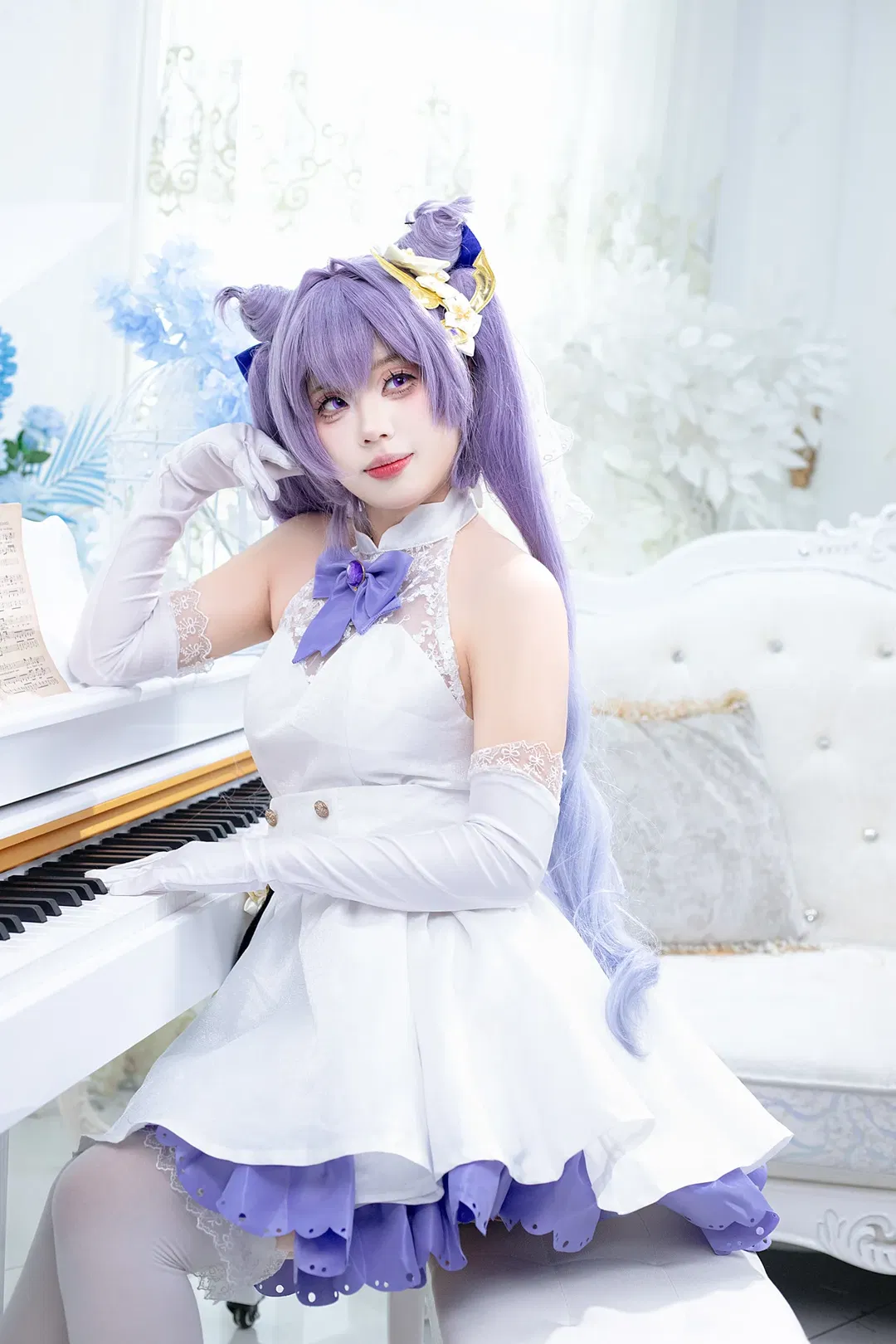 【刻晴cos】原神玉衡星的純白花嫁衍生嘗試 - 第 2 張