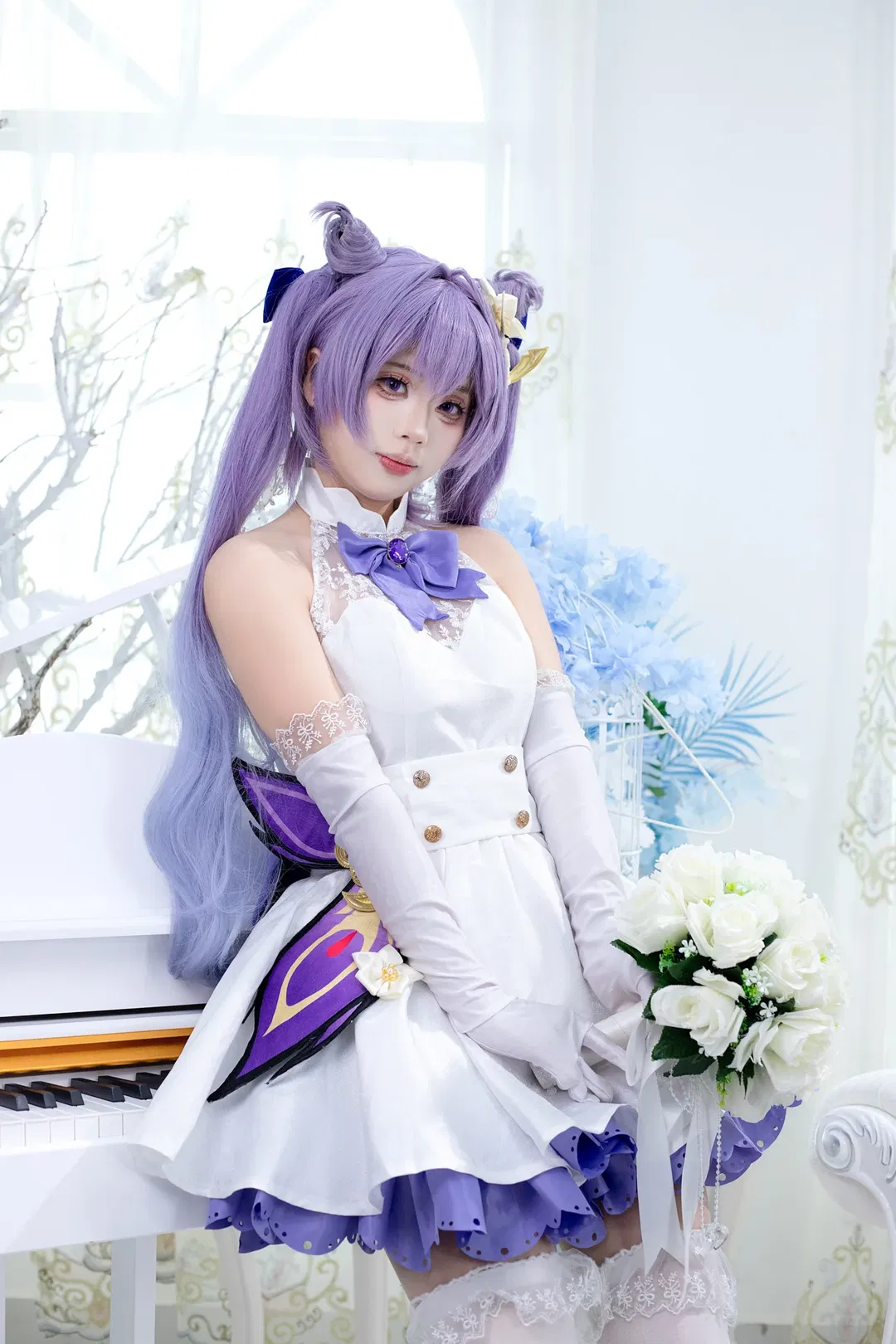 【刻晴cos】原神玉衡星的純白花嫁衍生嘗試 - 第 3 張