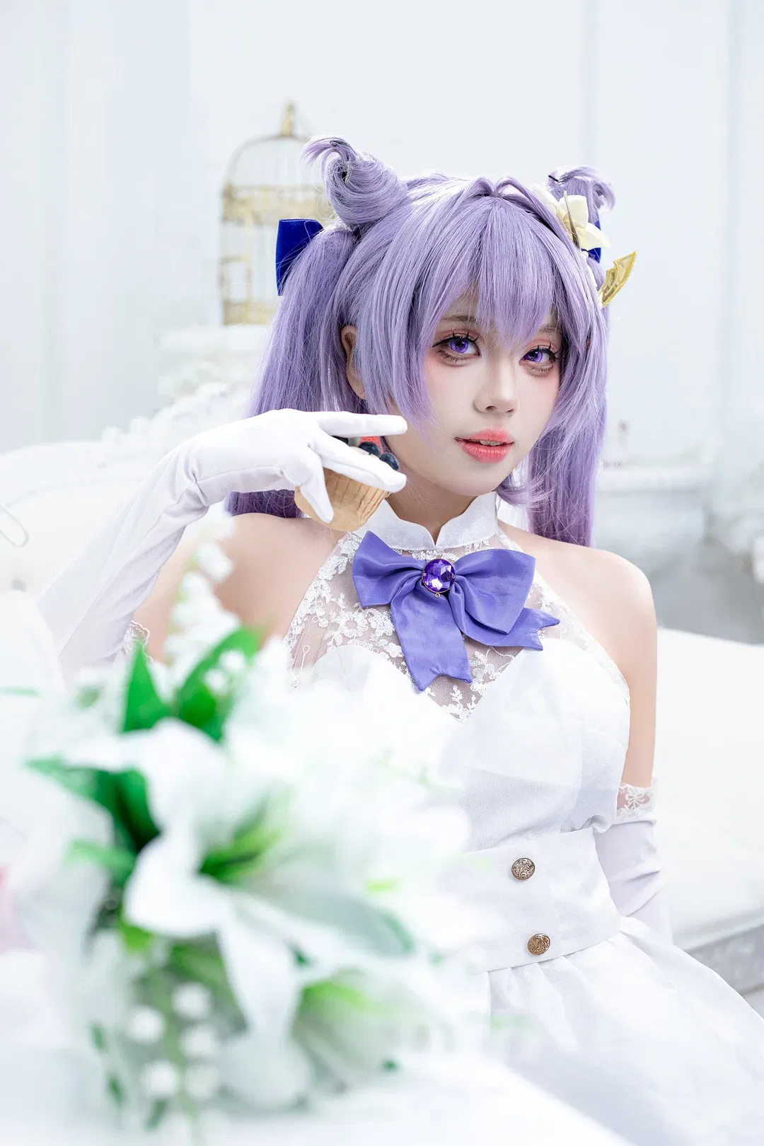 【刻晴cos】原神玉衡星的純白花嫁衍生嘗試 - 第 5 張