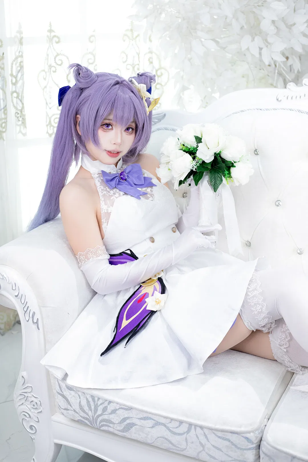 【刻晴cos】原神玉衡星的純白花嫁衍生嘗試 - 第 6 張