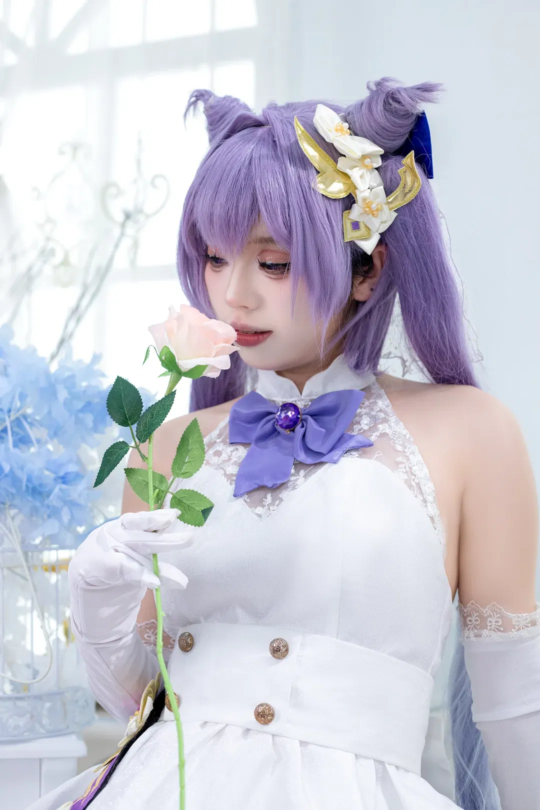 【刻晴cos】原神玉衡星的純白花嫁衍生嘗試 - 第 7 張