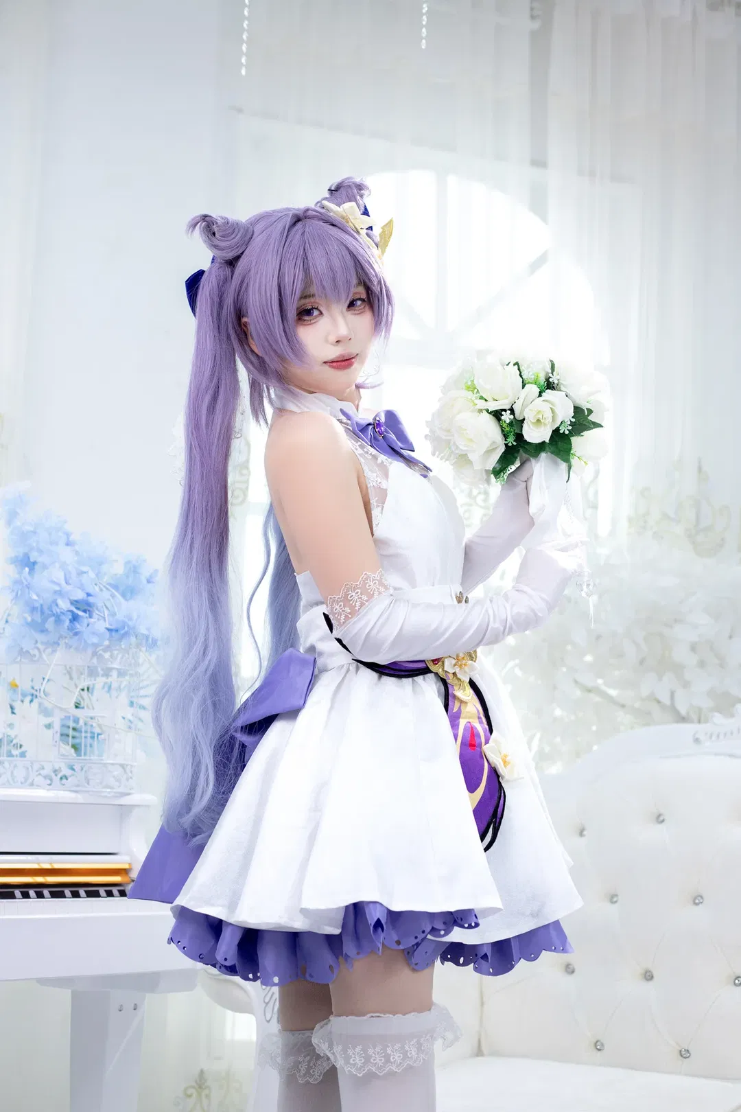 【刻晴cos】原神玉衡星的純白花嫁衍生嘗試 - 第 8 張