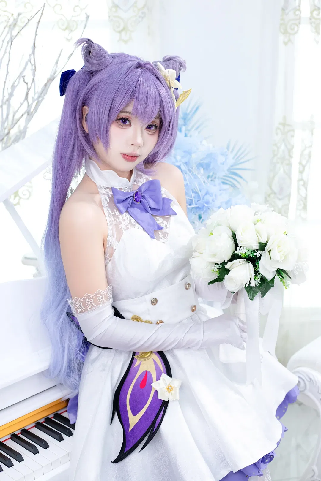 【刻晴cos】原神玉衡星的純白花嫁衍生嘗試 - 第 9 張