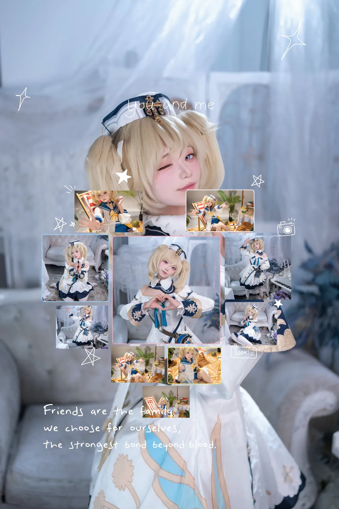 【芭芭拉cos】原神蒙德偶像的双场景生日写真 - 第 1 张