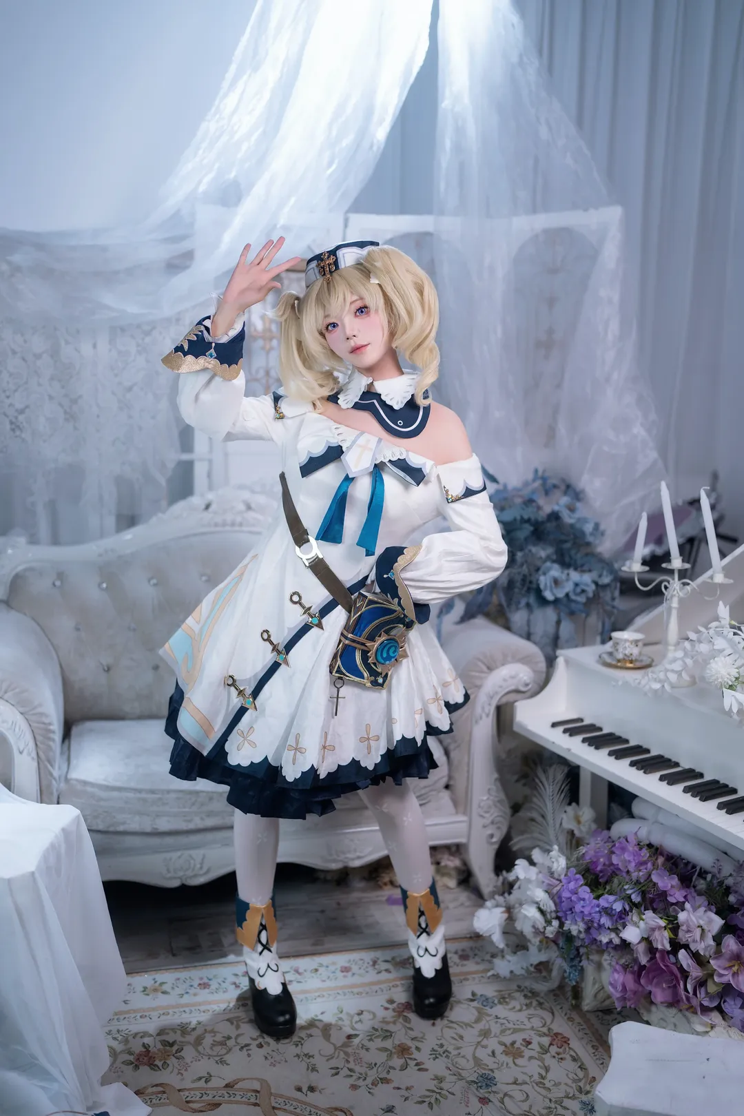 【芭芭拉cos】原神蒙德偶像的双场景生日写真 - 第 6 张