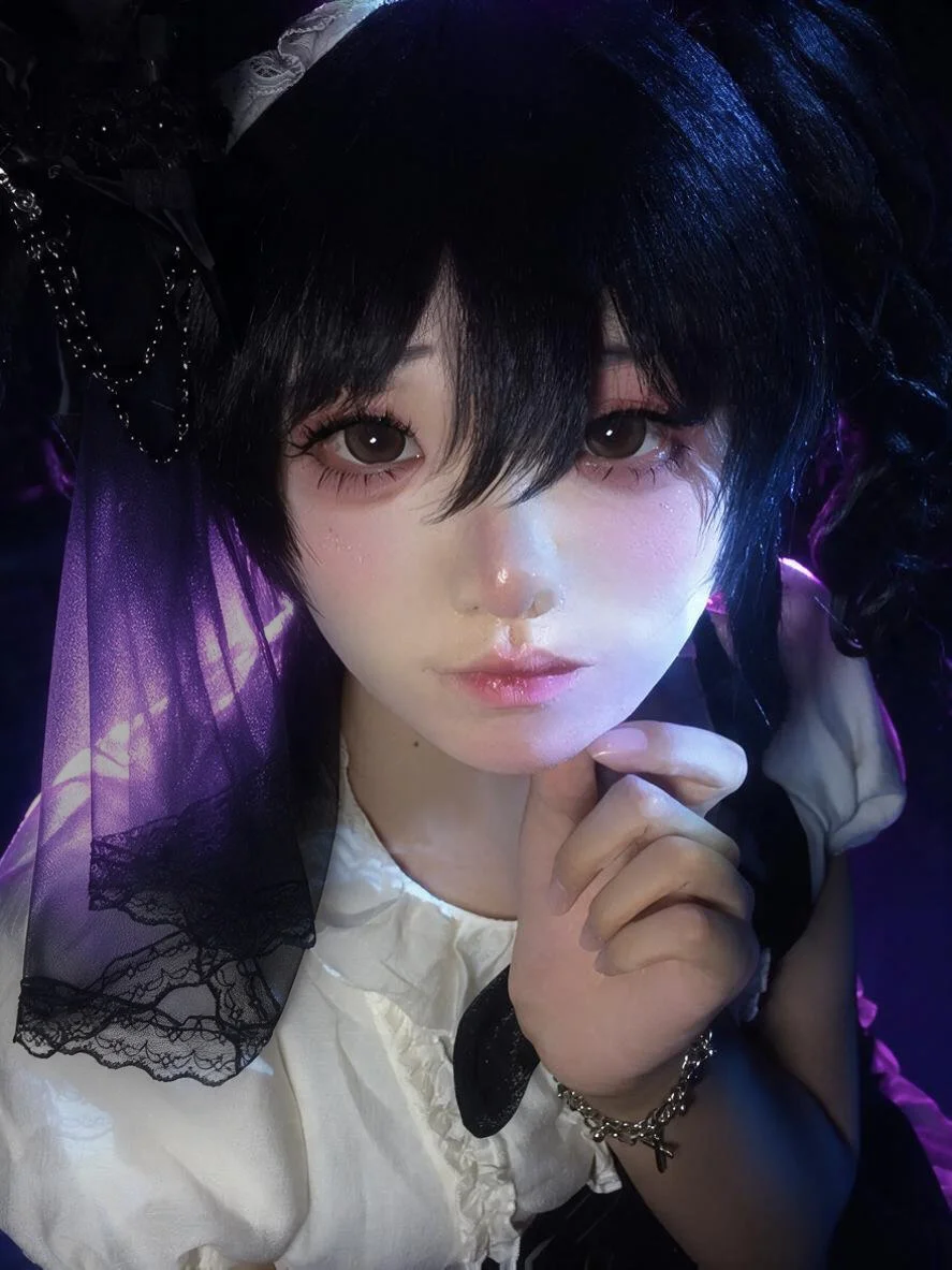 暗黑哥特风紫纱蕾丝妆造记录 - 第 1 张