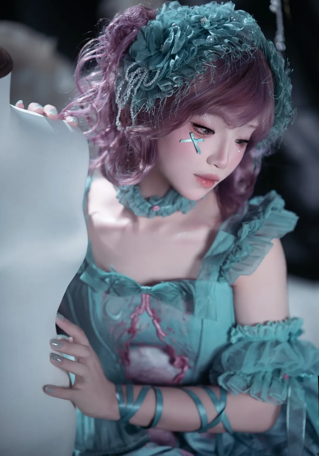 失梦乐园Lolita洋装摄影，青蓝色的梦幻人偶 - 第 2 张