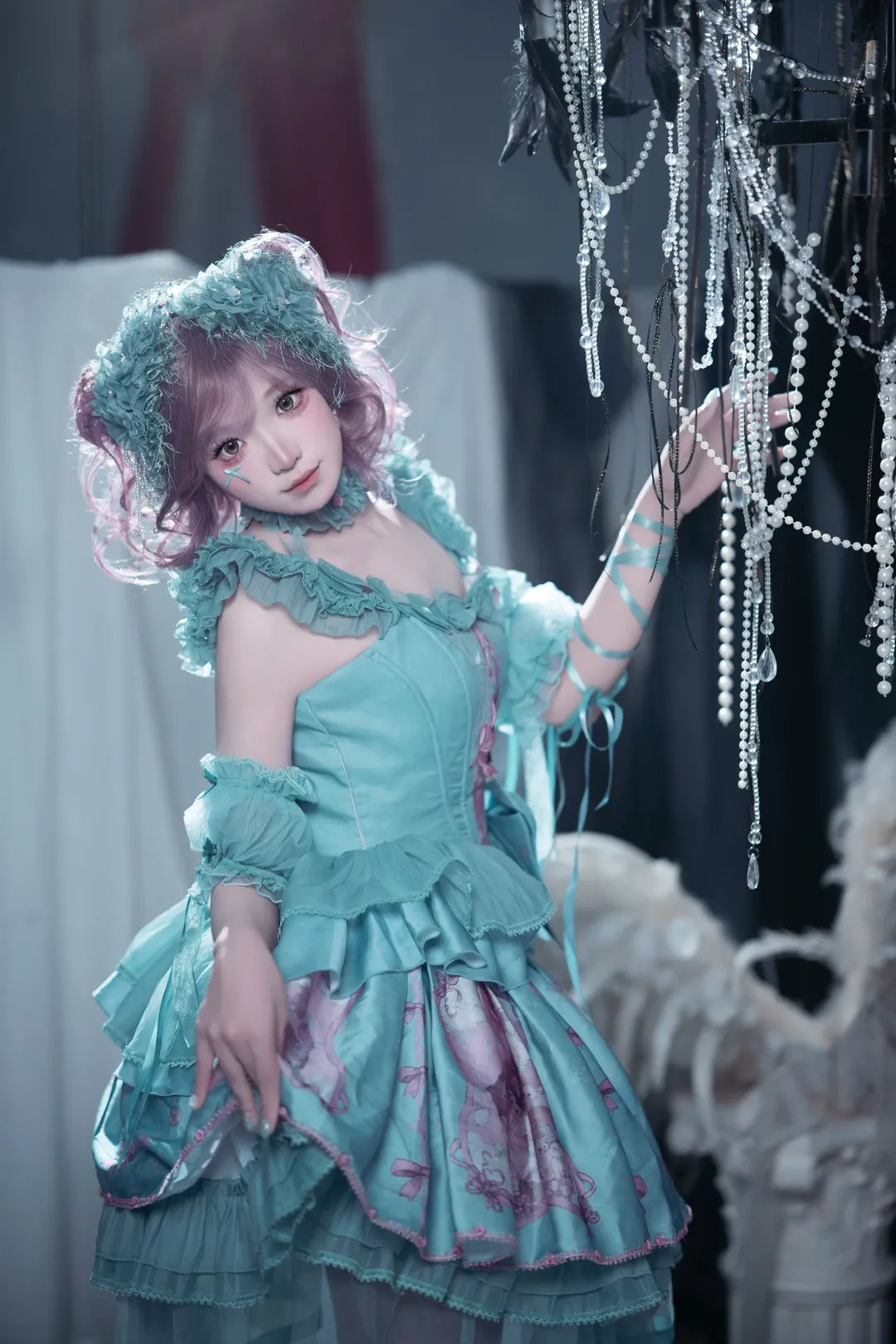 失梦乐园Lolita洋装摄影，青蓝色的梦幻人偶 - 第 3 张