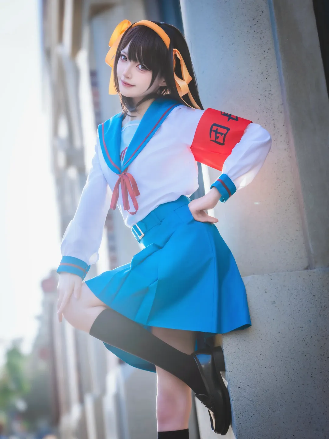 【涼宮春日cos】北高制服與紅袖章開啟八月定番 - 第 1 張
