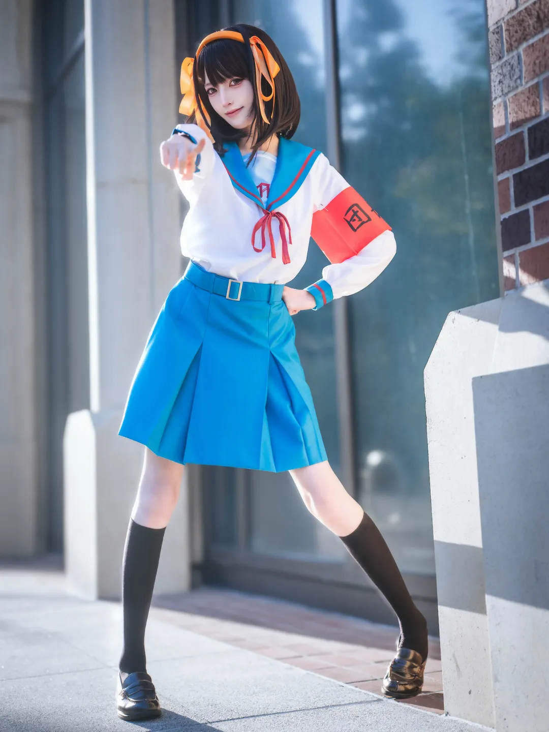【涼宮春日cos】北高制服與紅袖章開啟八月定番 - 第 3 張