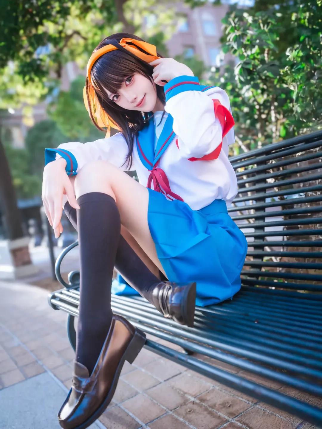 【凉宫春日cos】凉宫春日的忧郁经典水手服外拍 - 第 1 张