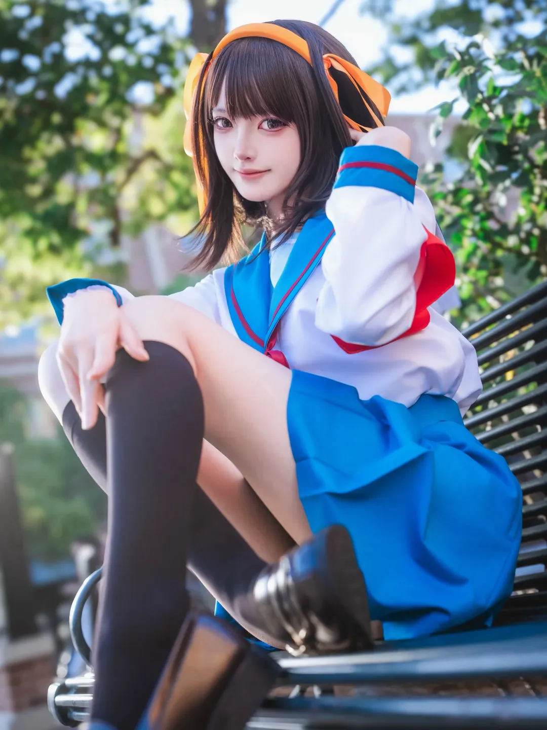 【凉宫春日cos】凉宫春日的忧郁经典水手服外拍 - 第 2 张