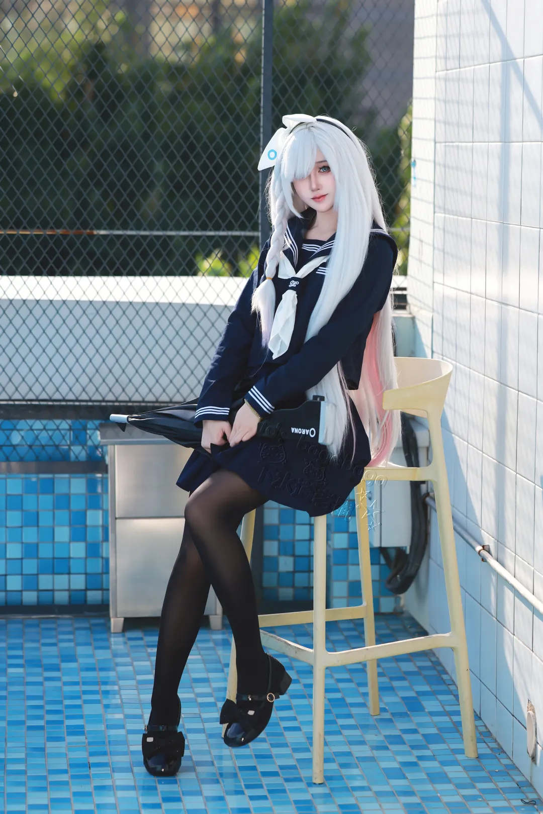 【普拉娜cos】蔚蓝档案的泳池边水手服造型 - 第 1 张