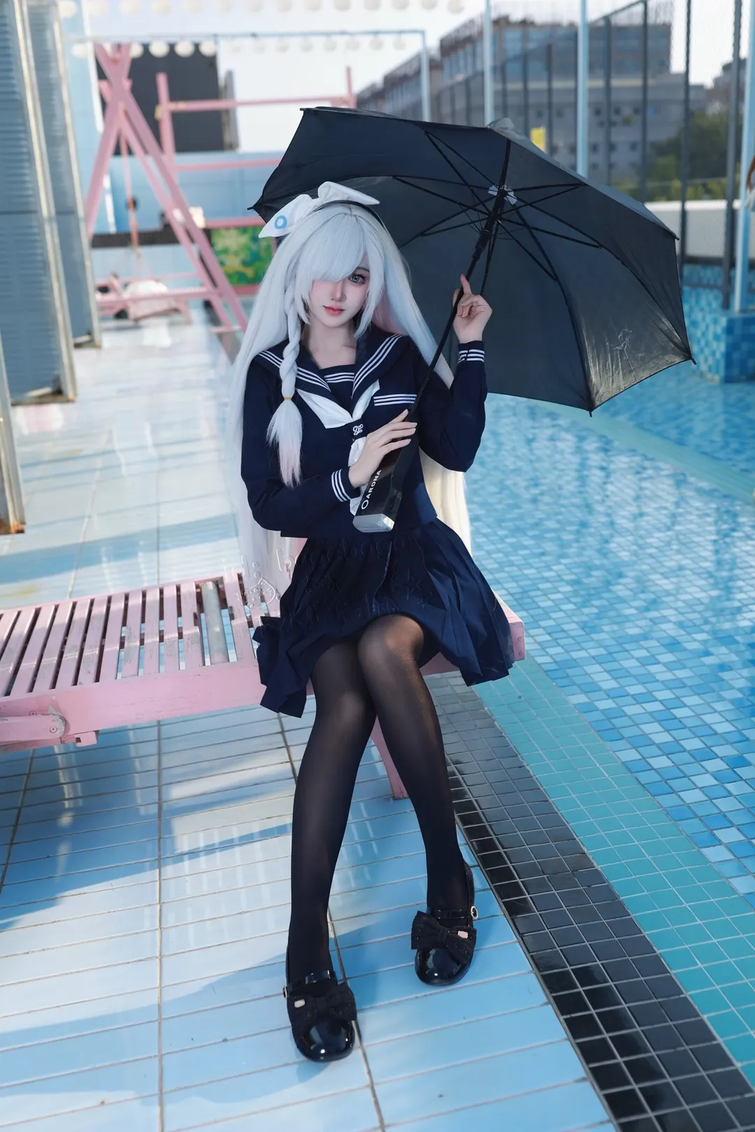 【普拉娜cos】碧蓝档案天台的蓝白交错时光 - 第 2 张