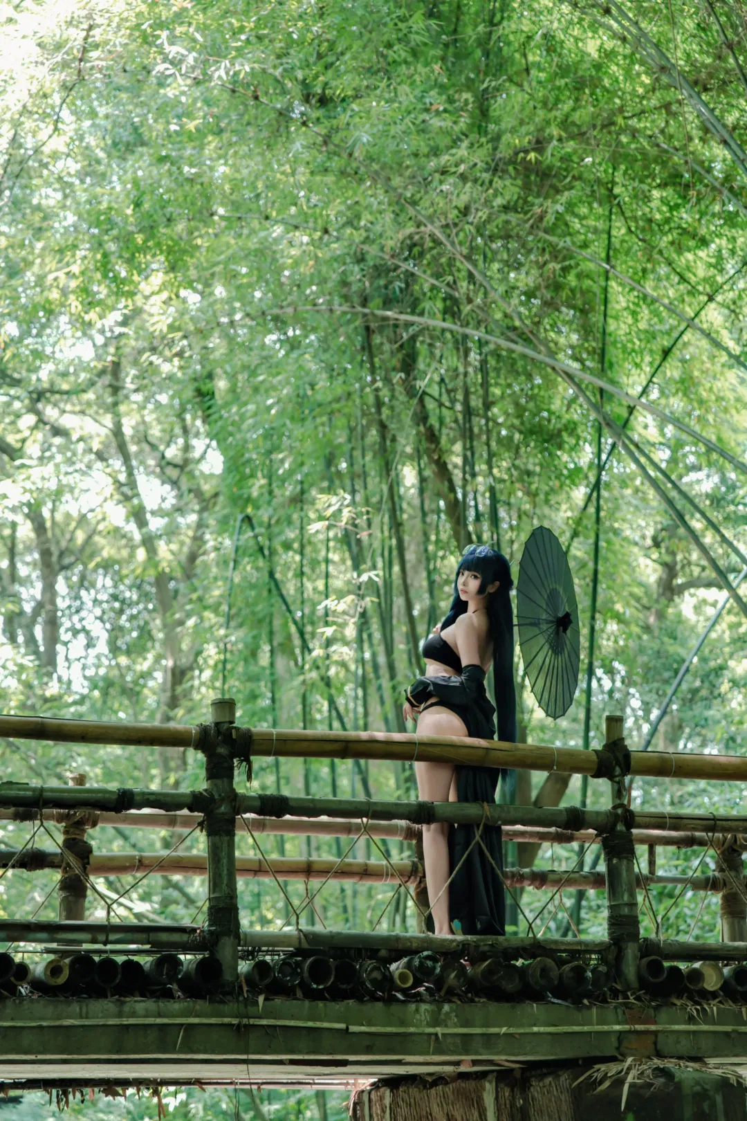 【龍華妃咲cos】蔚藍檔案水著竹林外景拍攝記錄 - 第 4 張