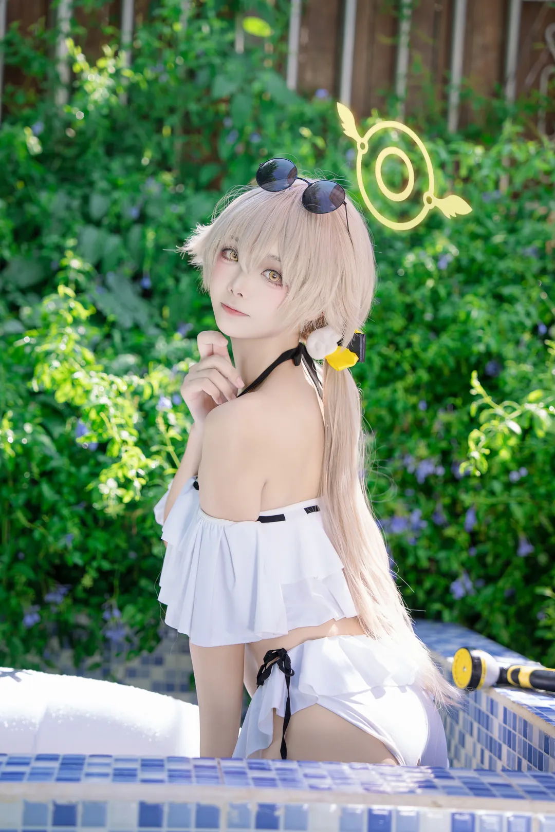 【阿慈谷日富美cos】蔚蓝档案夏日泳装，玩水才是正经事 - 第 3 张