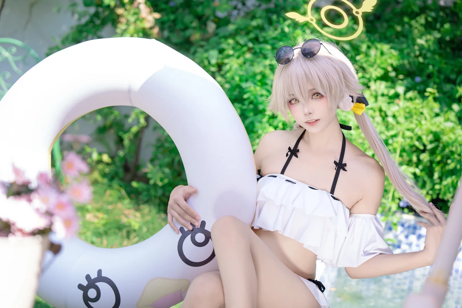 【阿慈谷日富美cos】蔚蓝档案夏日泳装，玩水才是正经事 - 第 6 张