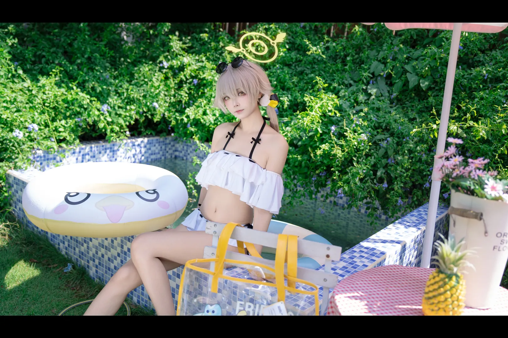 【阿慈谷日富美cos】蔚蓝档案夏日泳装，玩水才是正经事 - 第 7 张