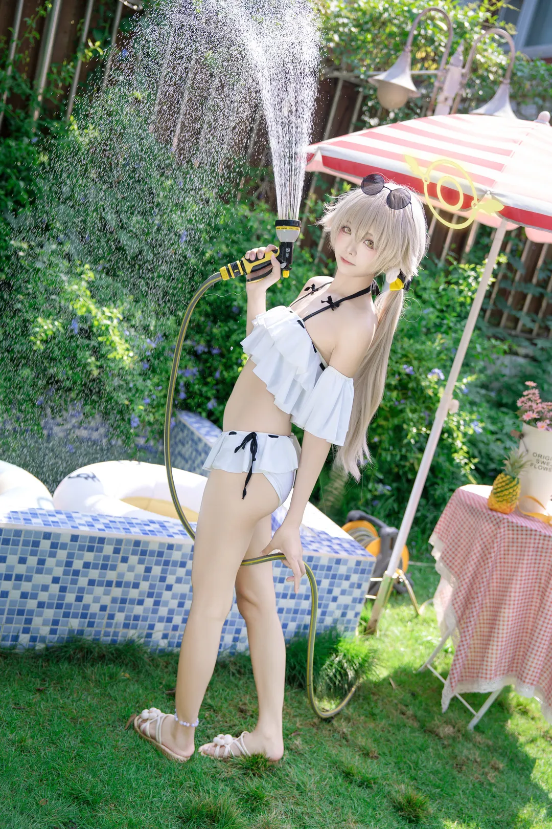 【阿慈谷日富美cos】蔚蓝档案夏日泳装，玩水才是正经事 - 第 8 张