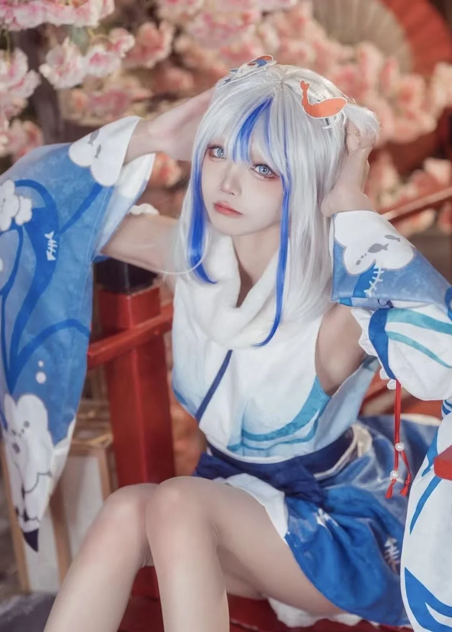 【Gura cos】化身可爱小鲨鱼的和风装扮 - 第 1 张