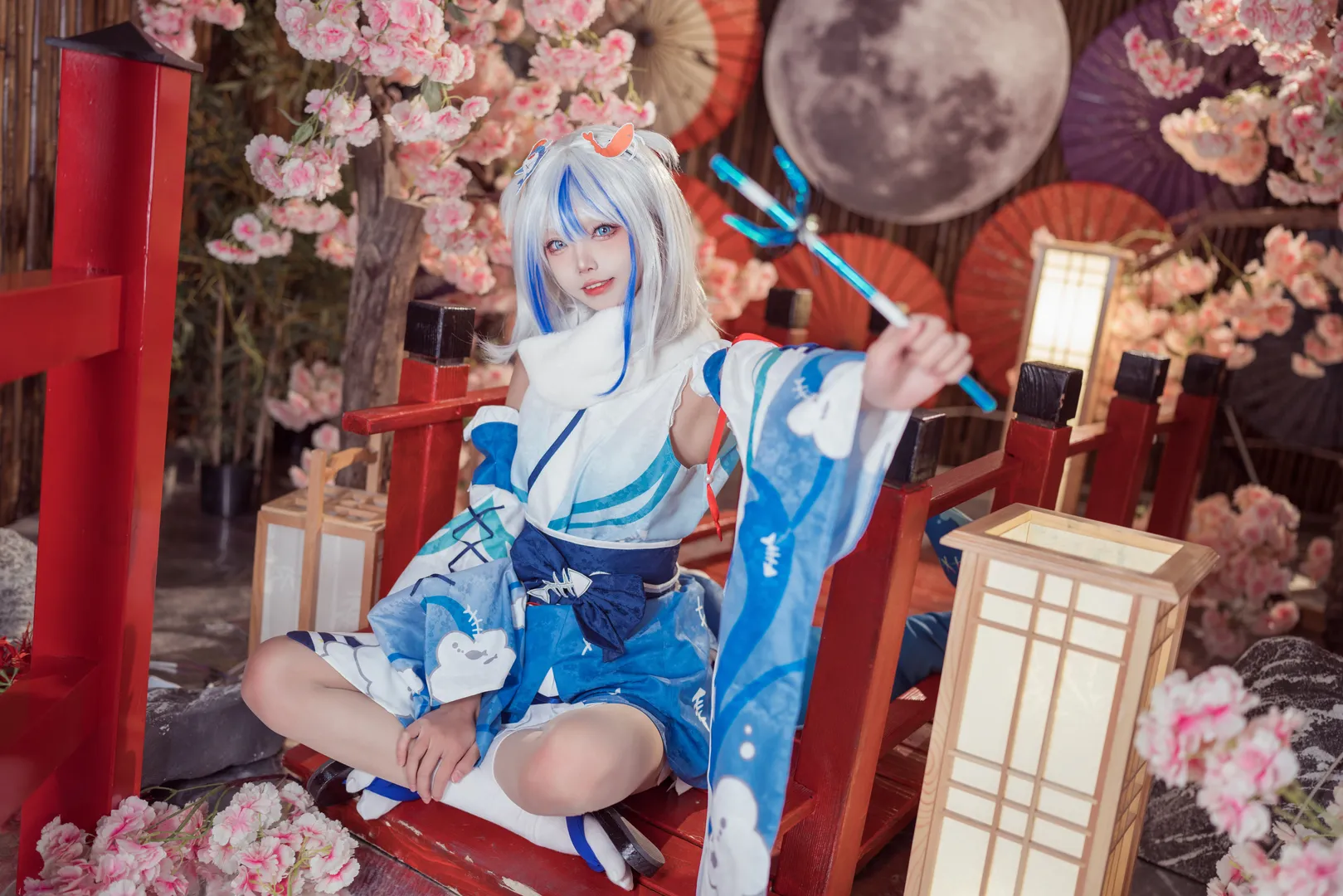 【Gura cos】化身可爱小鲨鱼的和风装扮 - 第 4 张