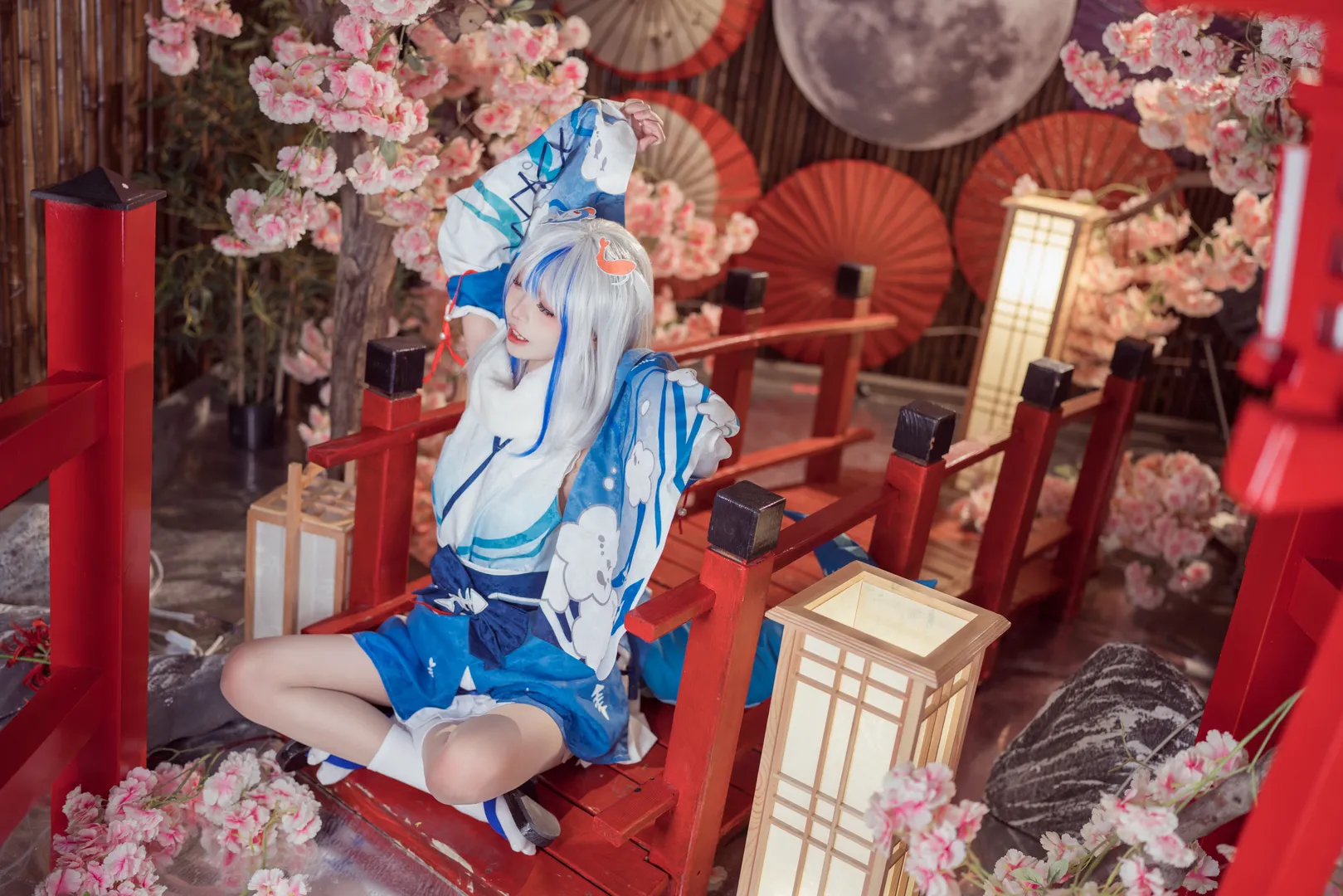 【Gura cos】化身可爱小鲨鱼的和风装扮 - 第 5 张