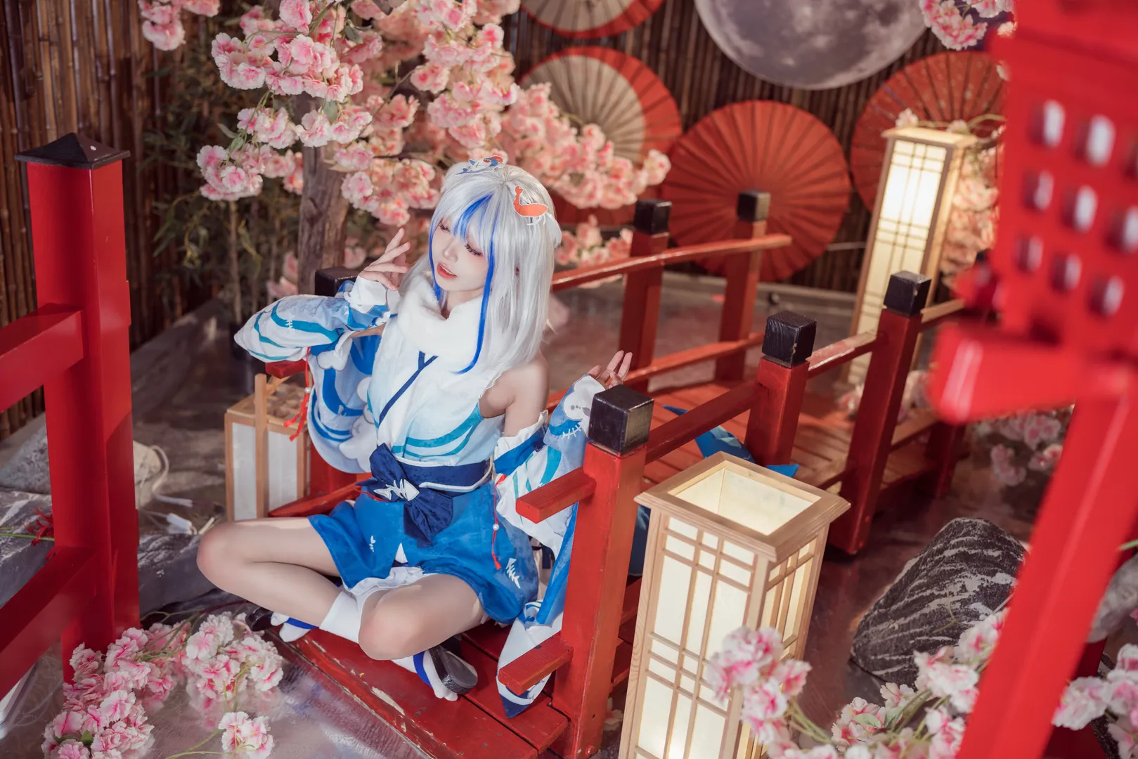 【Gura cos】化身可爱小鲨鱼的和风装扮 - 第 6 张