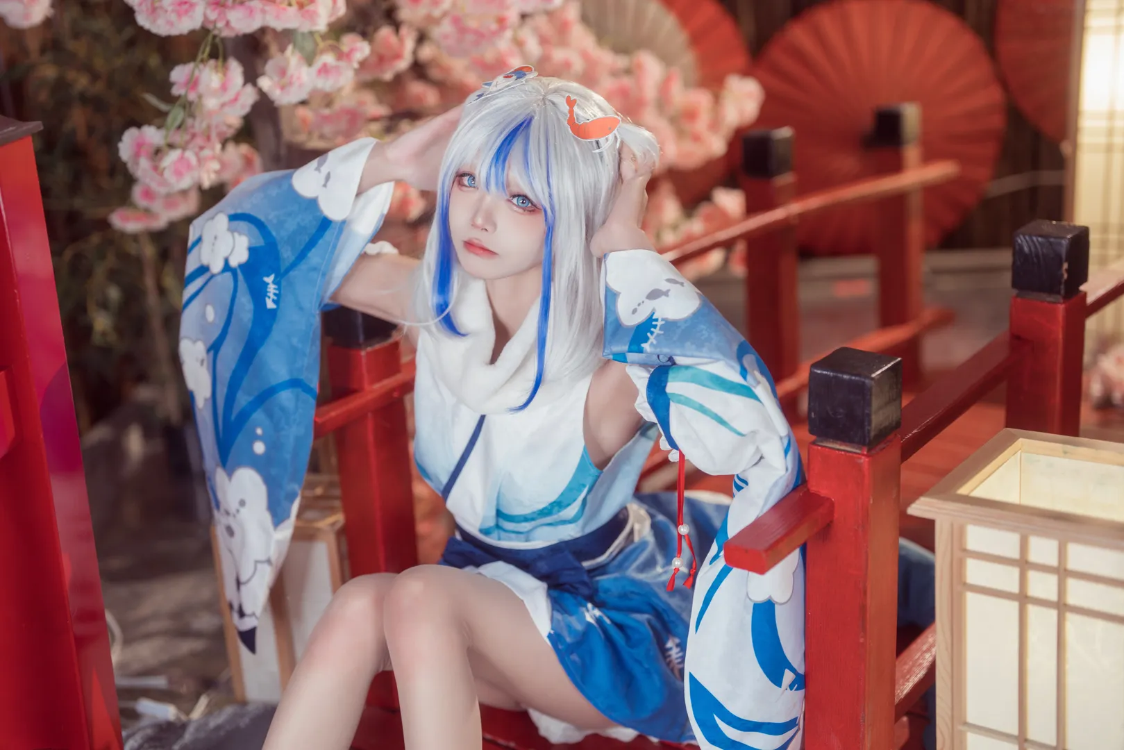 【Gura cos】化身可爱小鲨鱼的和风装扮 - 第 9 张