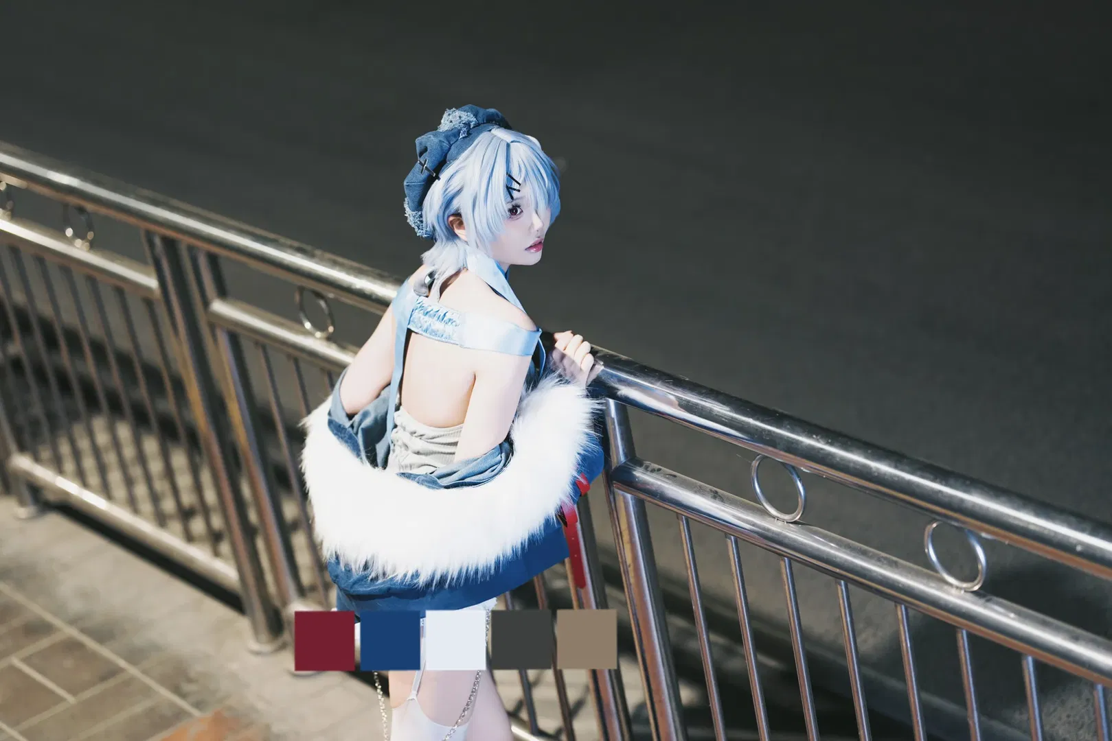 【綾波麗cos】半夜街頭的牛仔風白絲造型 - 第 2 張
