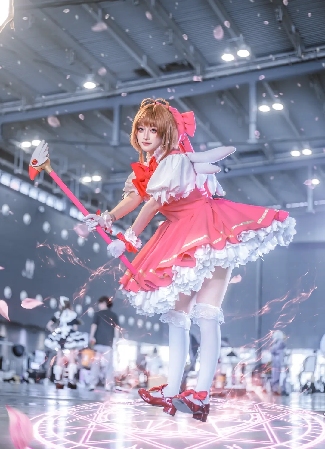 【木之本樱cos】红白战斗服，再现解除封印的瞬间 - 第 2 张