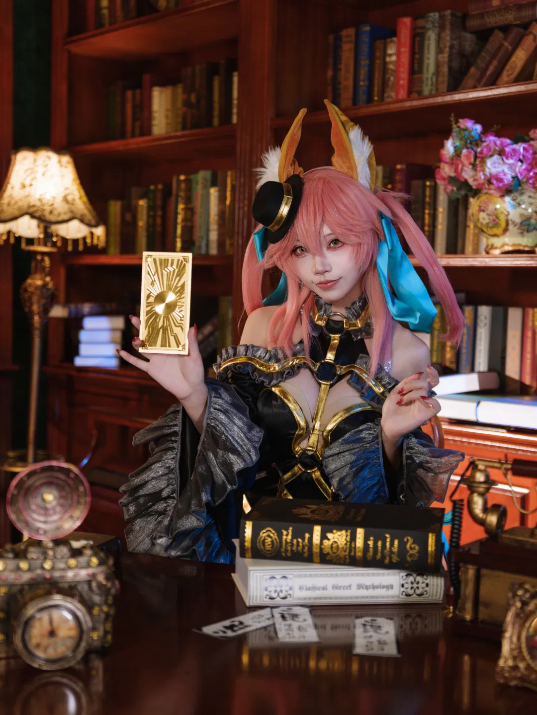 【玉藻前cos】FGO漆黑魔术师复古书房棚拍记录 - 第 5 张