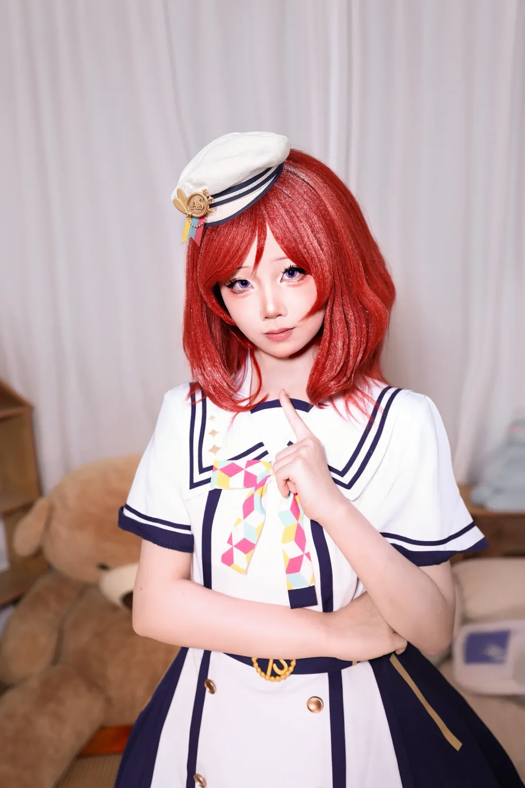 【西木野真姬cos】水手服與粉色長筒襪的元氣還原 - 第 2 張