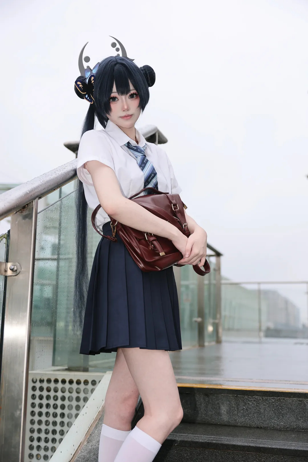 【妃咲cos】蔚蓝档案雨天站台JK制服记录