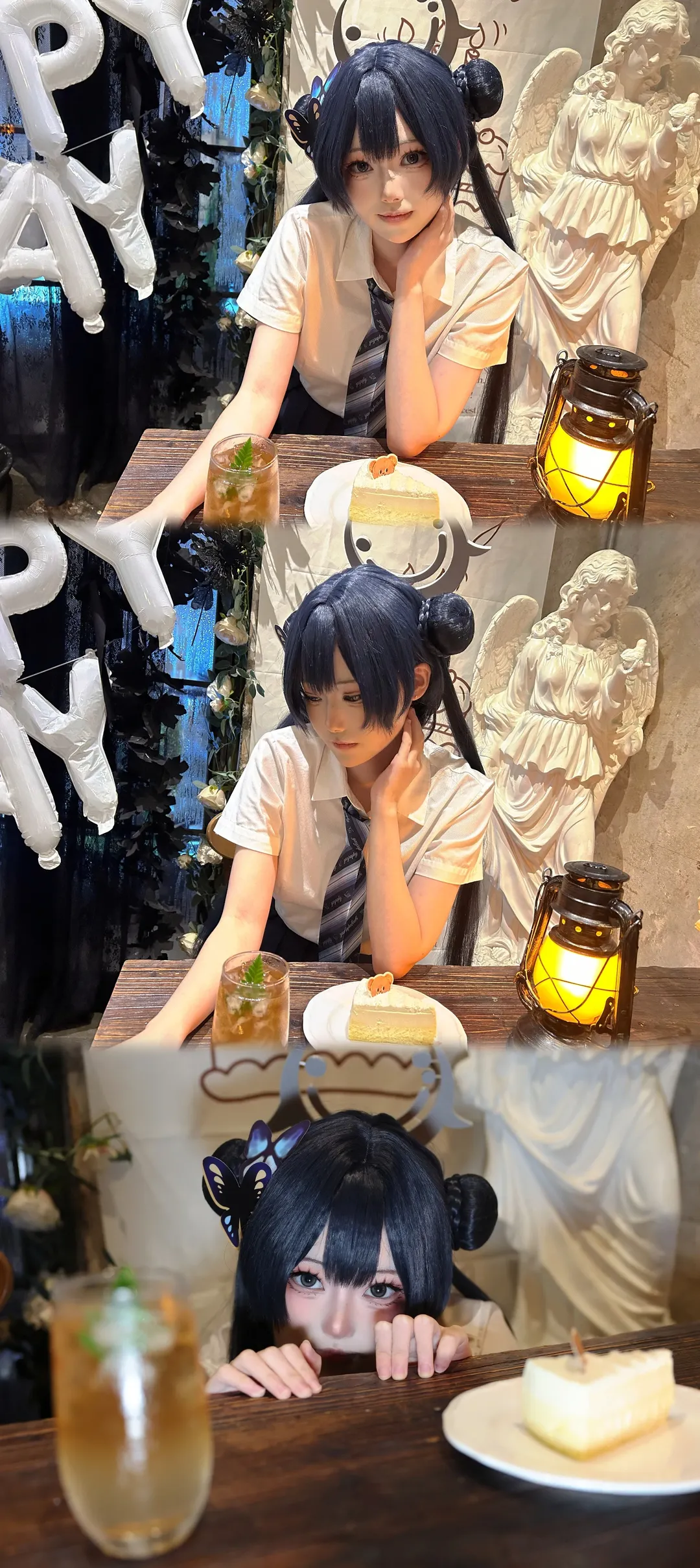 【妃咲cos】蔚蓝档案 复古咖啡馆里的提灯与蛋糕 - 第 1 张