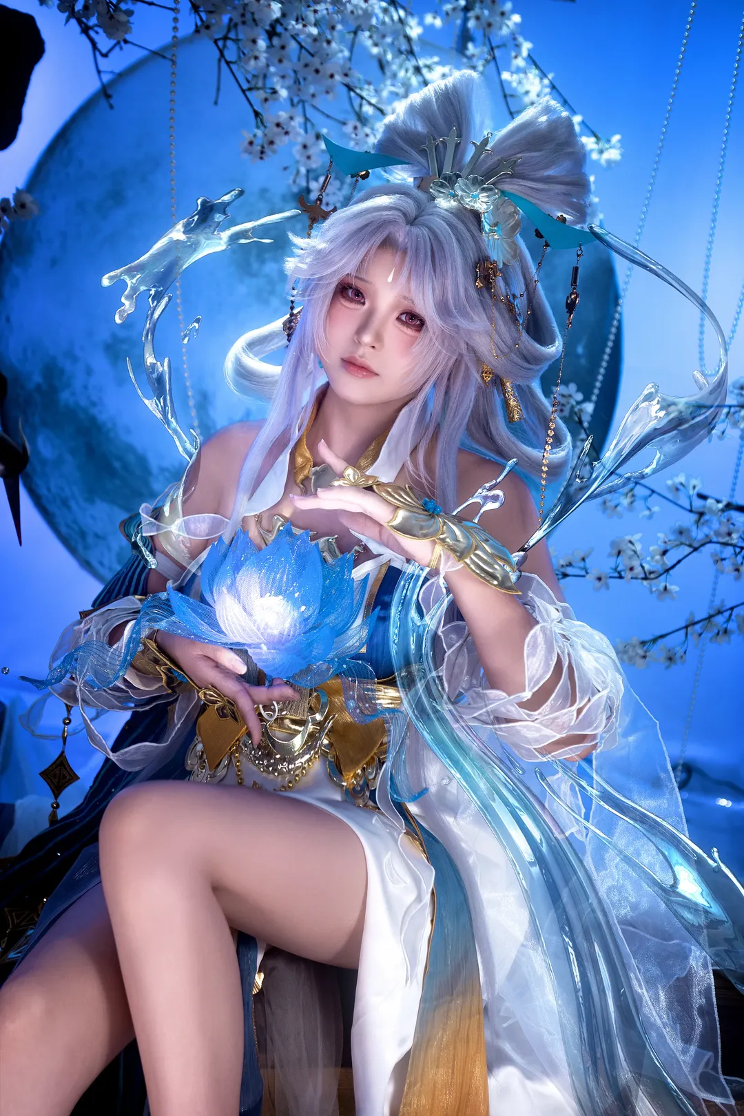 【嫦娥cos】王者荣耀嫦娥落星盏，月下托举星辰 - 第 2 张