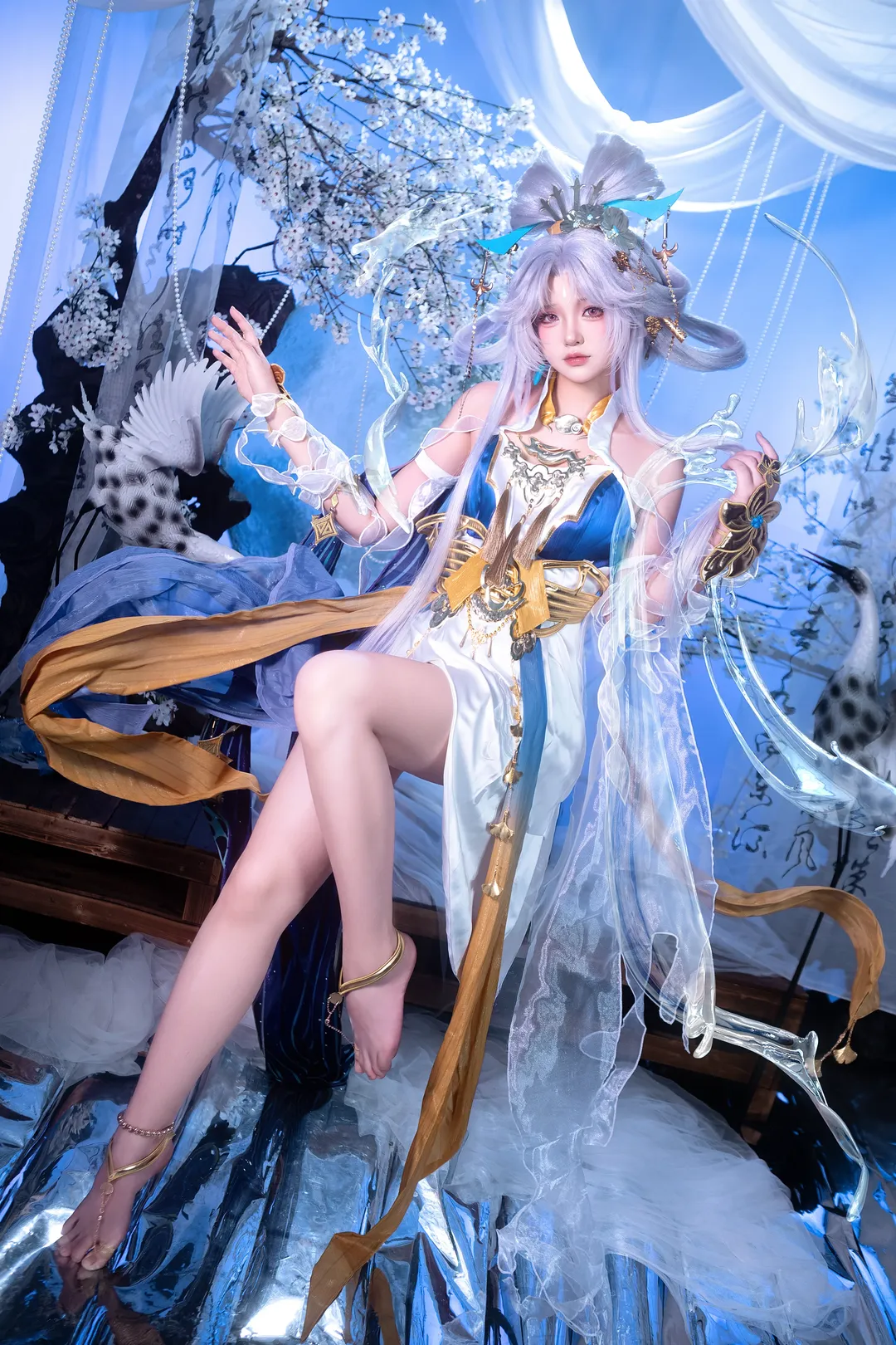 【嫦娥cos】王者荣耀嫦娥落星盏，月下托举星辰 - 第 3 张