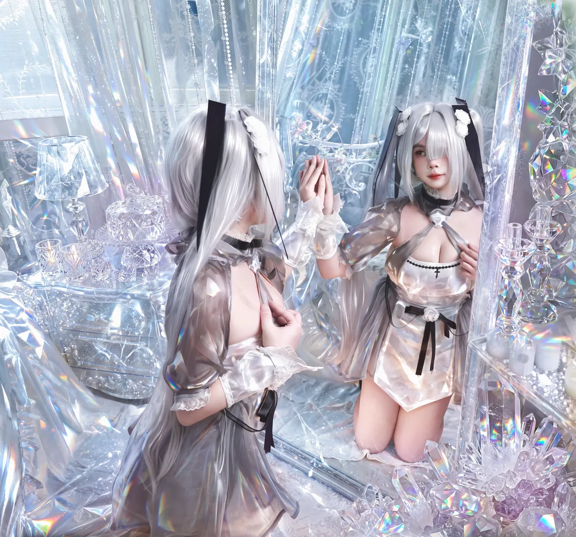 【灰姑娘cos】胜利女神妮姬，水晶宫殿里的静谧时光 - 第 1 张