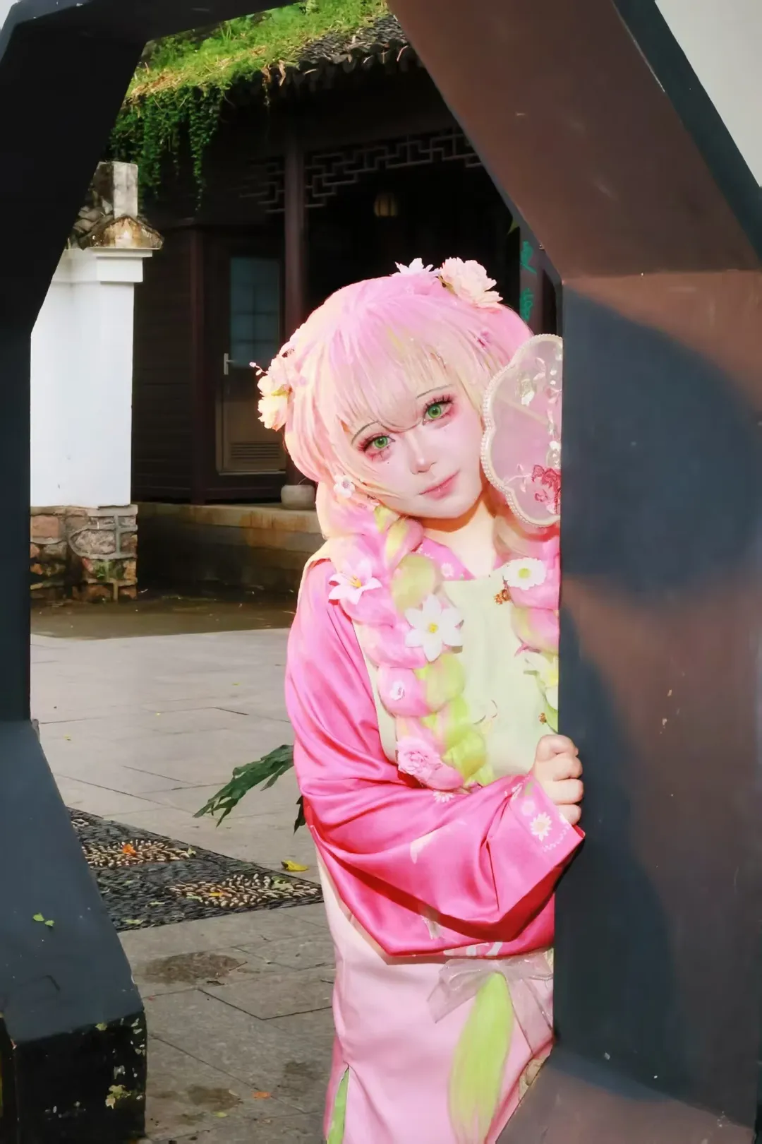 【甘露寺蜜璃cos】阳光下的粉绿私设汉服穿搭 - 第 11 张